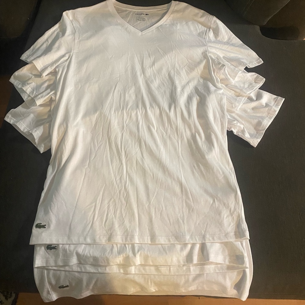 3 BRAND NEW Lacoste V-neck tshirt
